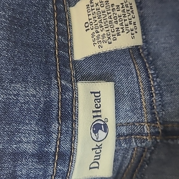 🔥 Rare Duck Head Utility Jeans Vintage Cargo Style Sz 10 Y2K Wideleg Workwear - Picture 6 of 7